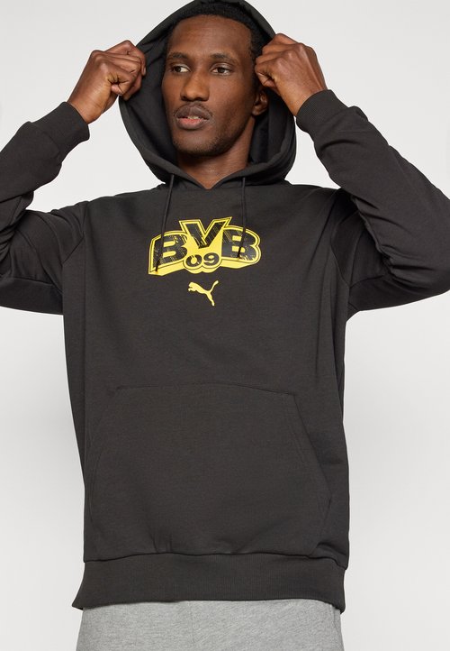 PUMA BORUSSIA DORTMUND FTBLCULTURE HOODIE - Club wear - black/faster yellow — photo 4