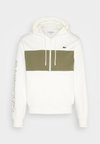 ZIPPED COLOURBLOCK HOODIE UNISEX - Športna jopa s kapuco na zadrgo - flour/oliv