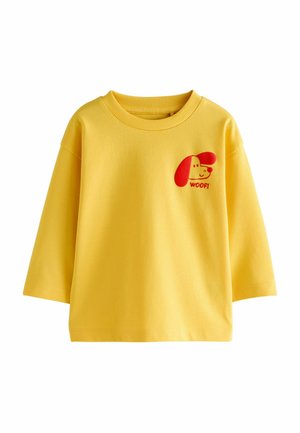 Next, REGULAR FIT - LONG SLEEVE SMALL GRAPHIC PRINTED T-SHIRT . - Long sleeved top - yellow dog