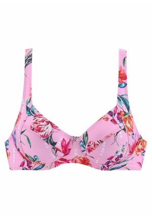 Bikini top - rosa bedruckt