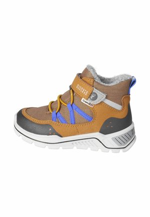 Lace-up ankle boots - curry hazel