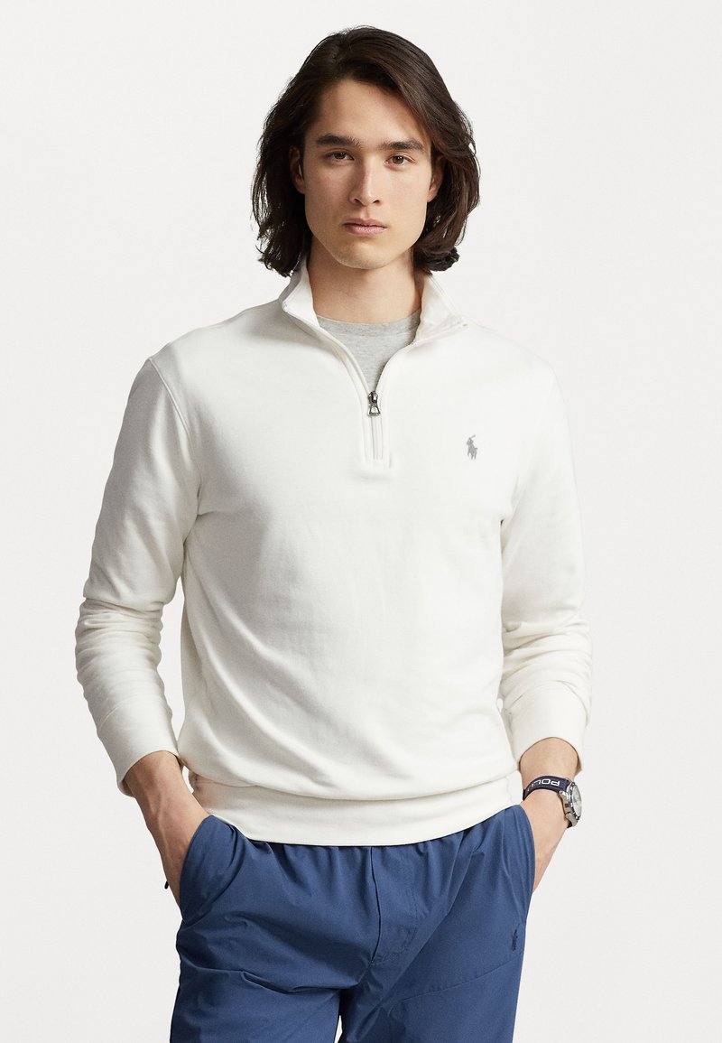Polo Ralph Lauren LUXURY JERSEY QUARTER ZIP PULLOVER - Sweatshirt - nevis