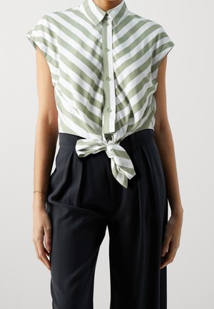 Button-down blouse - olive