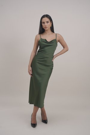 WAL G. CARA COWL NECK - Kokteilinė suknelė / vakarėlių suknelė - khaki green