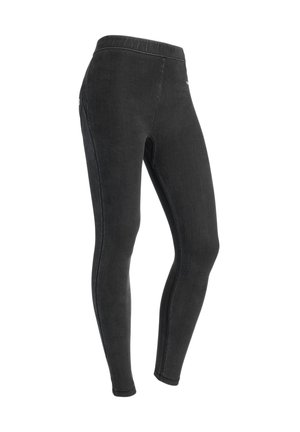 Jeggings - jeans nero cuciture in tono