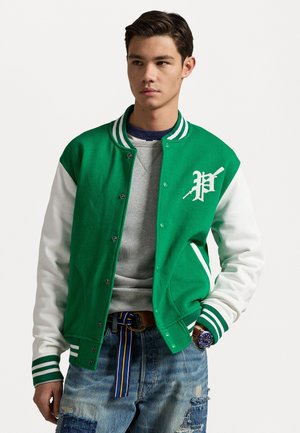 GRAPHIC BASEBALL JACKET - Sweat zippé - cruise green/nevis