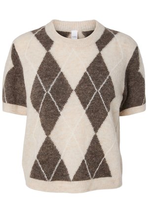 YAS, YASJOHI PULLOVER  - Pullover - oatmeal/taupe gray/pristine harlequin