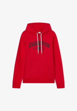 Champion, CHAMPION HOODED SWEATSHIRT GRAPHIC SHOP - Felpa con cappuccio - dark red