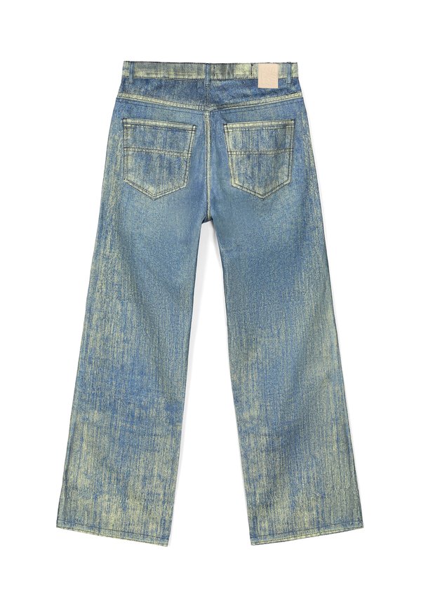 Relaxed fit jeans - blau gelb2