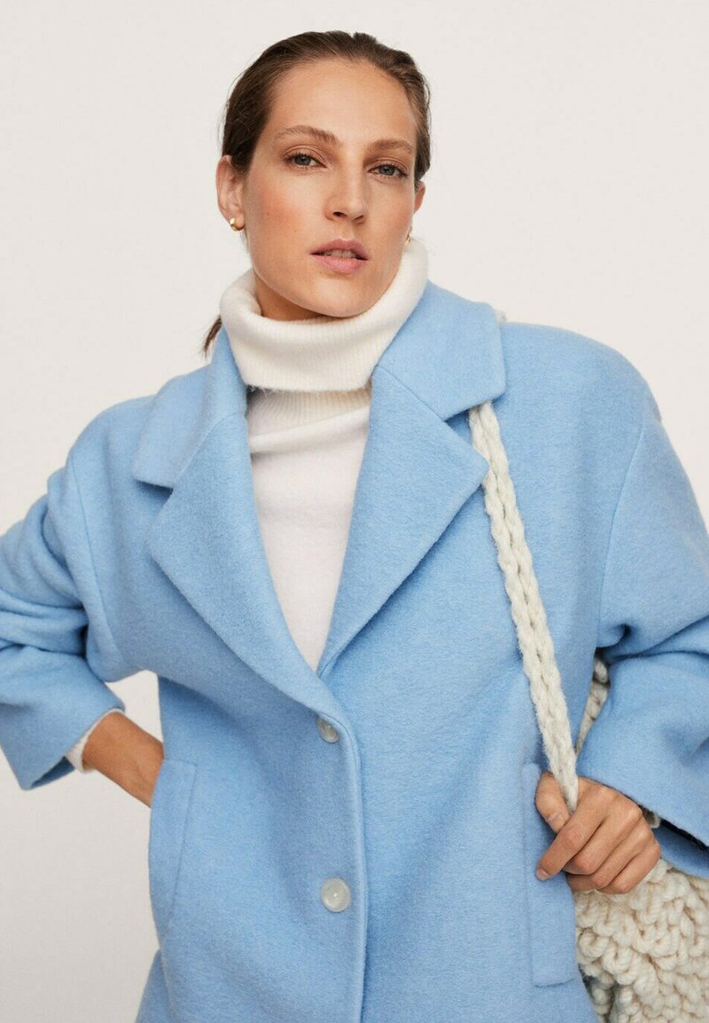 Perforieren Ergänzung Handschellen mango hellblauer mantel Langeweile