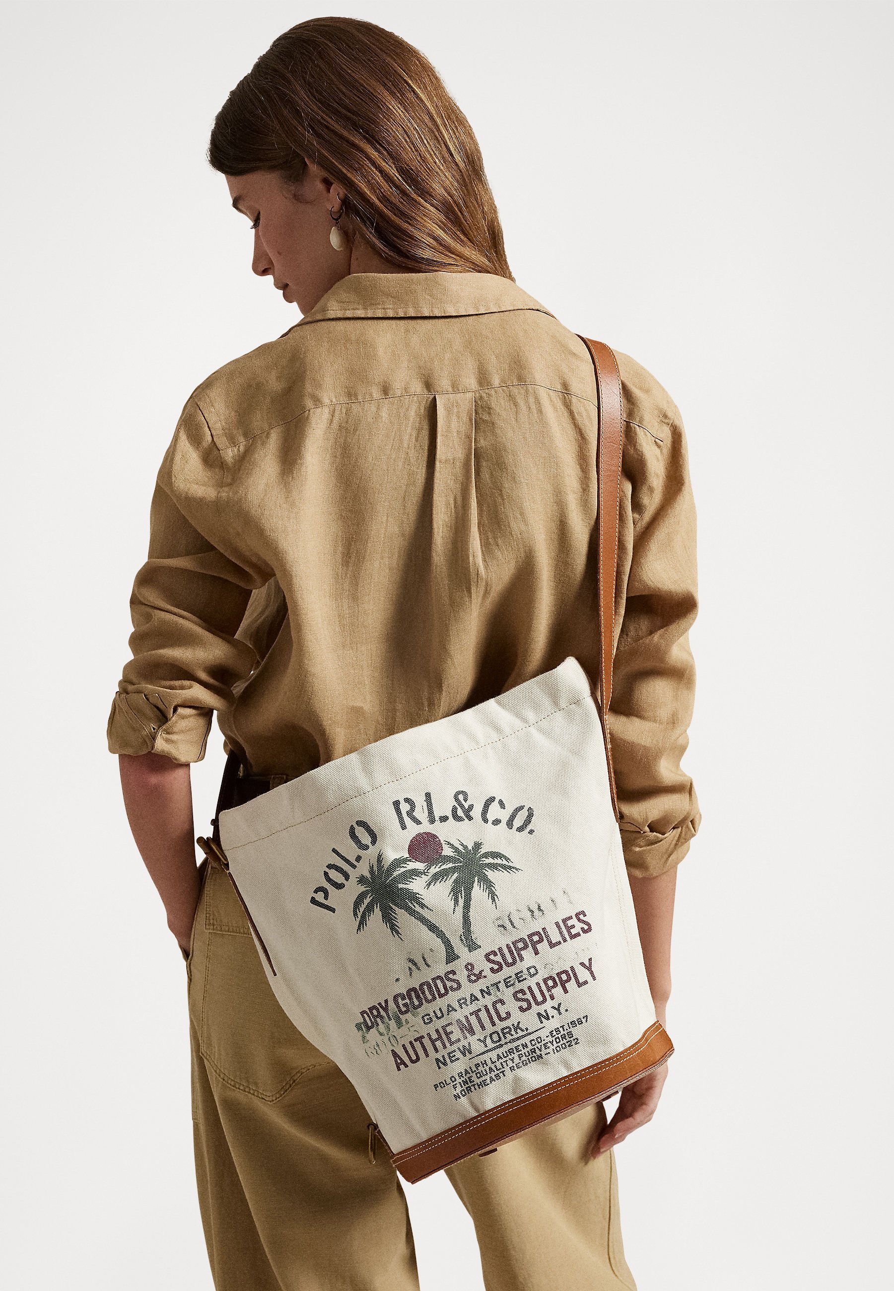 セール！Ralph Lauren Canvas Bellport Bucket Bag Leather Small Bellport Bucket Bag | Ralph Lauren