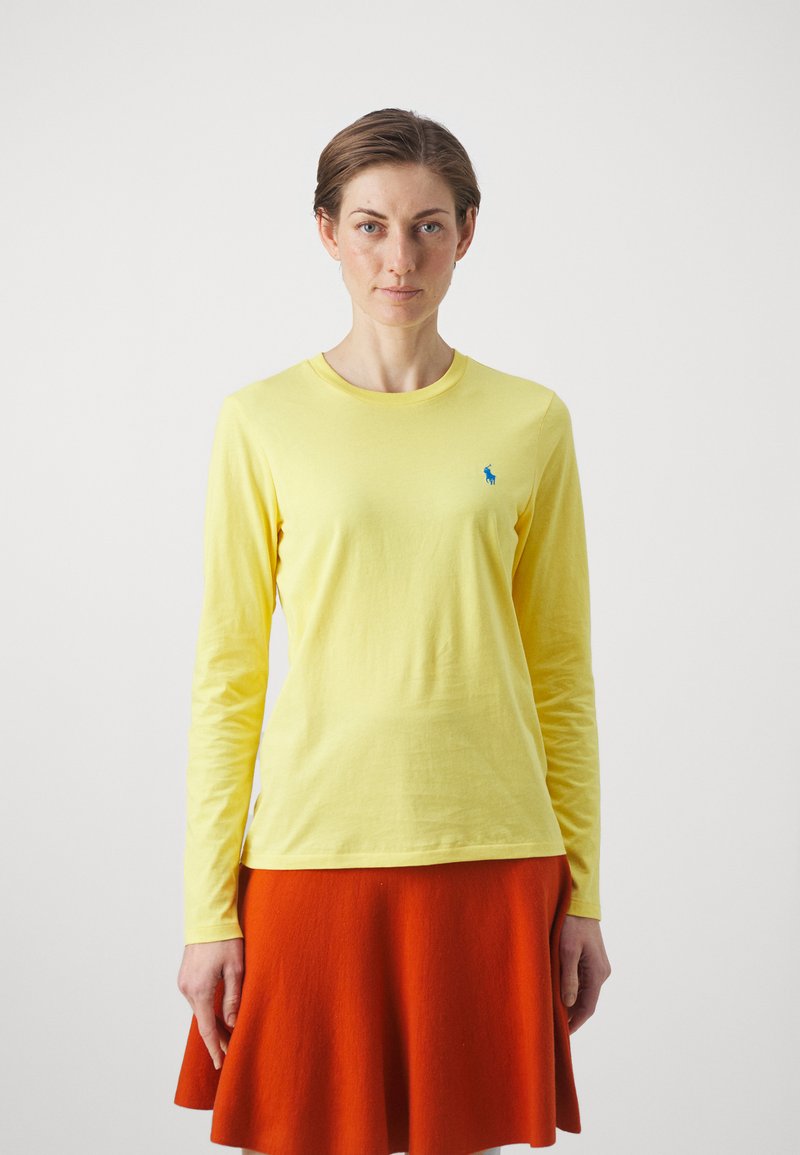 Polo Ralph Lauren LONG SLEEVE JERSEY CREWNECK TEE - Tops ar garām piedurknēm - coastal yellow