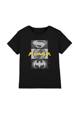 Cotton Soul, THE FLASH MOVIE BATMAN SUPERGIRL TRIO OF SYMBOLS UNISEX - Print T-shirt - black