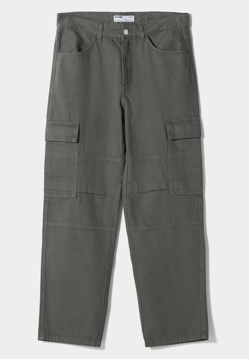 Bershka Relaxed fit jeans donkergrijs gemêleerd Bershka Relaxed fit jeans donkergrijs gemêleerd