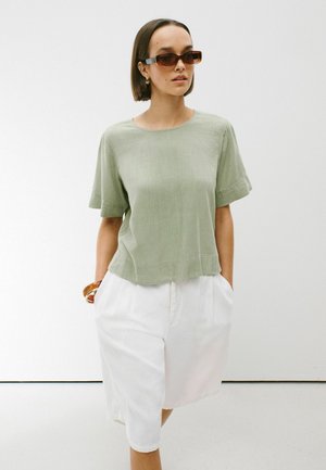 Next, 2 PACK - Blouse - sage green yellow polka dot print