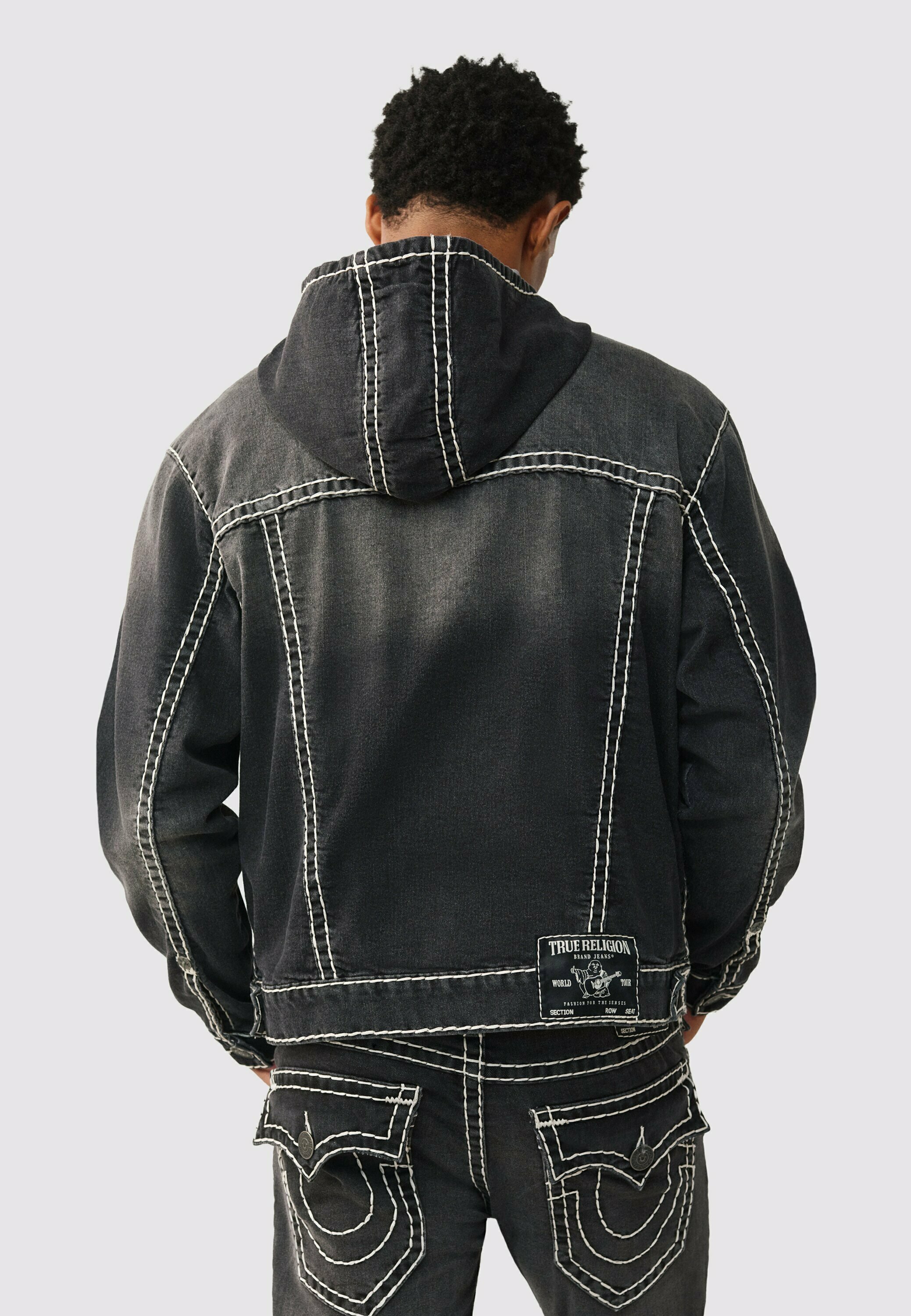 True Religion TRUE RELIGION JEANSJACKE - Denim jacket - black wash