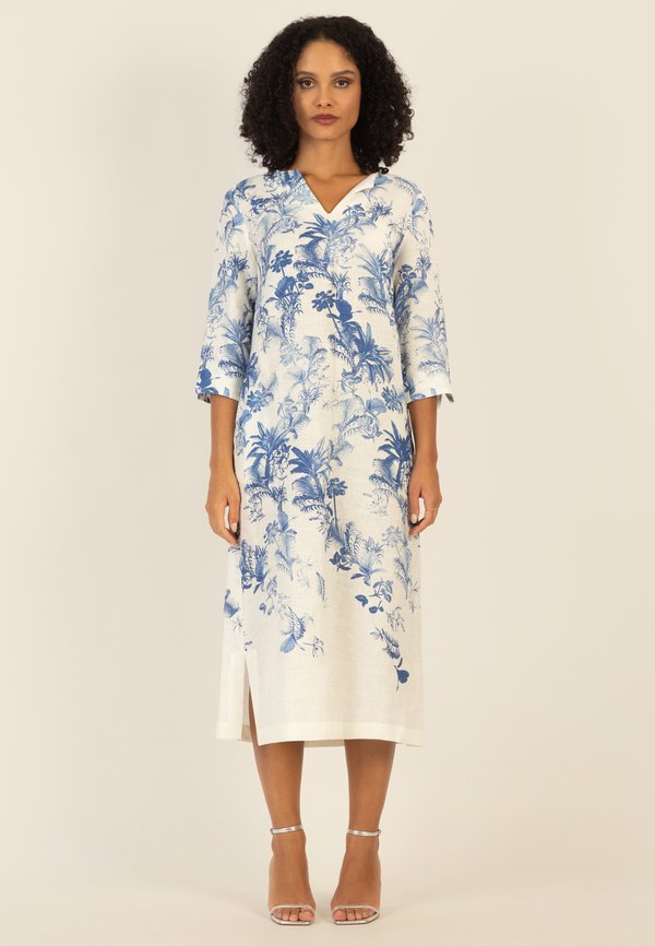 Freizeitkleid - creme hellblau