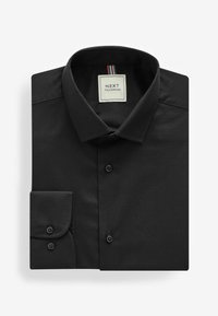 Next TEXTURED  REGULAR FIT SINGLE CUFF - Hemd - black