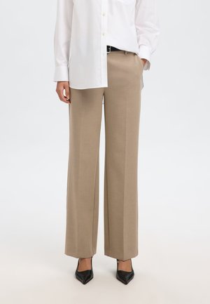 Selected Femme SLFRITA WIDE PANT  - Calças - camel