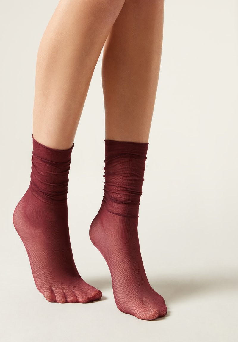 Calzedonia Calcetines - rot velato vinaccia