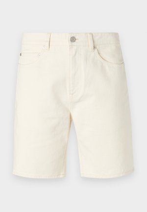 Gai kafejās džinsa šorti ar klasisku griezumu, ar priekšējiem kabatām, jostu cilpiņām un pogu aizdari. Gluda tekstūra ar viendabīgu krāsu.