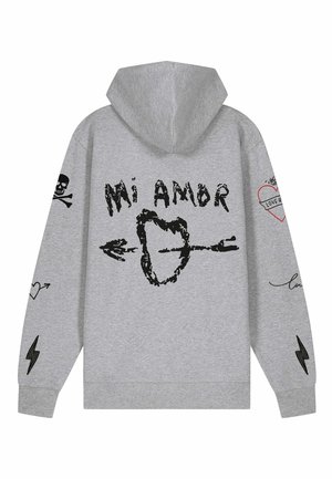 MI AMOR TATTOO EMBROIDERY OVERSIZED - Sweatshirt - grey