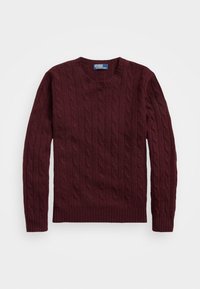 THE ICONIC CABLE KNIT CASHMERE JUMPER UNISEX - Jumper - aged wine heather