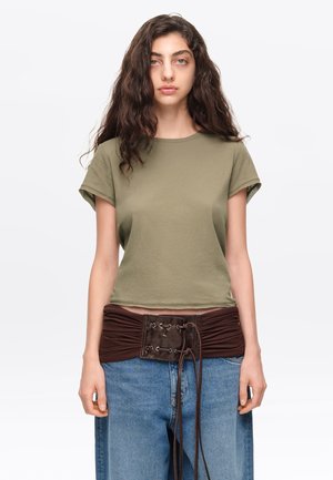 BIMBA Y LOLA, Camiseta básica - caqui claro