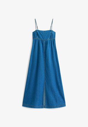 Tommy Jeans, CHAMBRAY SPAGHETTI STRAP - Vestito lungo - denim medium