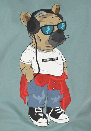 Denim Factory, SAN DIEGO TEE B JR - T-Shirt print - sage green