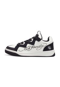 Ed Hardy LASERFLIP LOW LOGO - Skateskor - white black