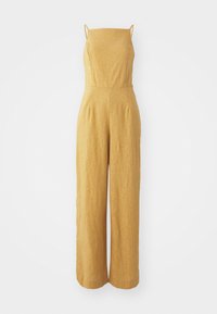 Linen-Blend Apron Jumpsuit - Kombinezon - honey yellow