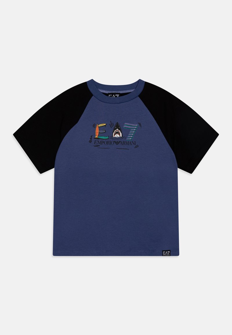 EA7 Emporio Armani T-shirt print blauw