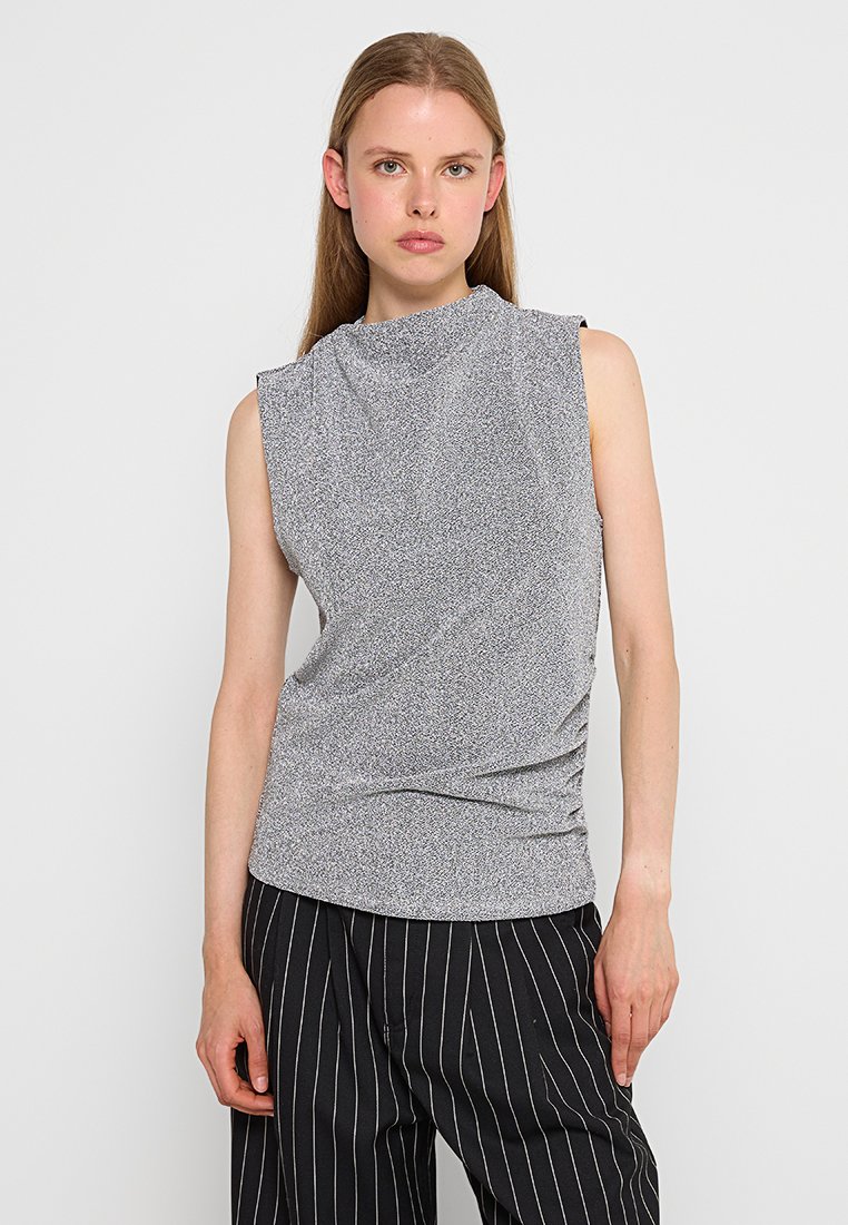 YAS Top zilverkleurig