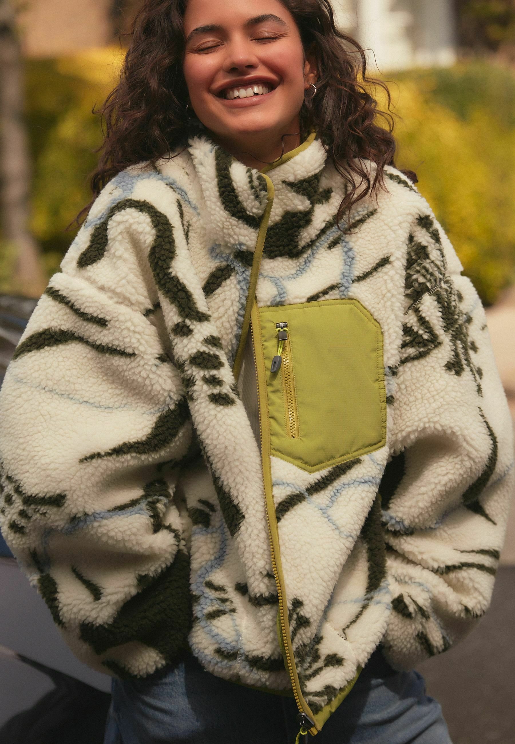 Next REVERSIBLE FLORAL - Winter jacket - lime green/green - Zalando