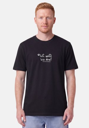 watapparel, ICH ZÄHL BIS DREI UNISE
 - Print T-shirt - black