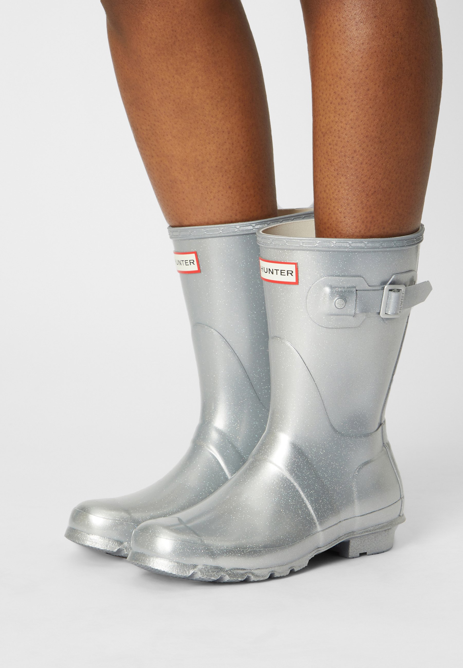 Hunter Original Womens Original Short Cosmic Botas De Agua Silver Plateado Zalando Es