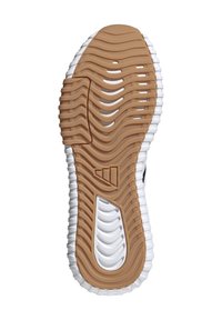 Gummisula med ett mångriktat mönster. Har en beige bas med vita övre kanter och upphöjd textur för grepp.