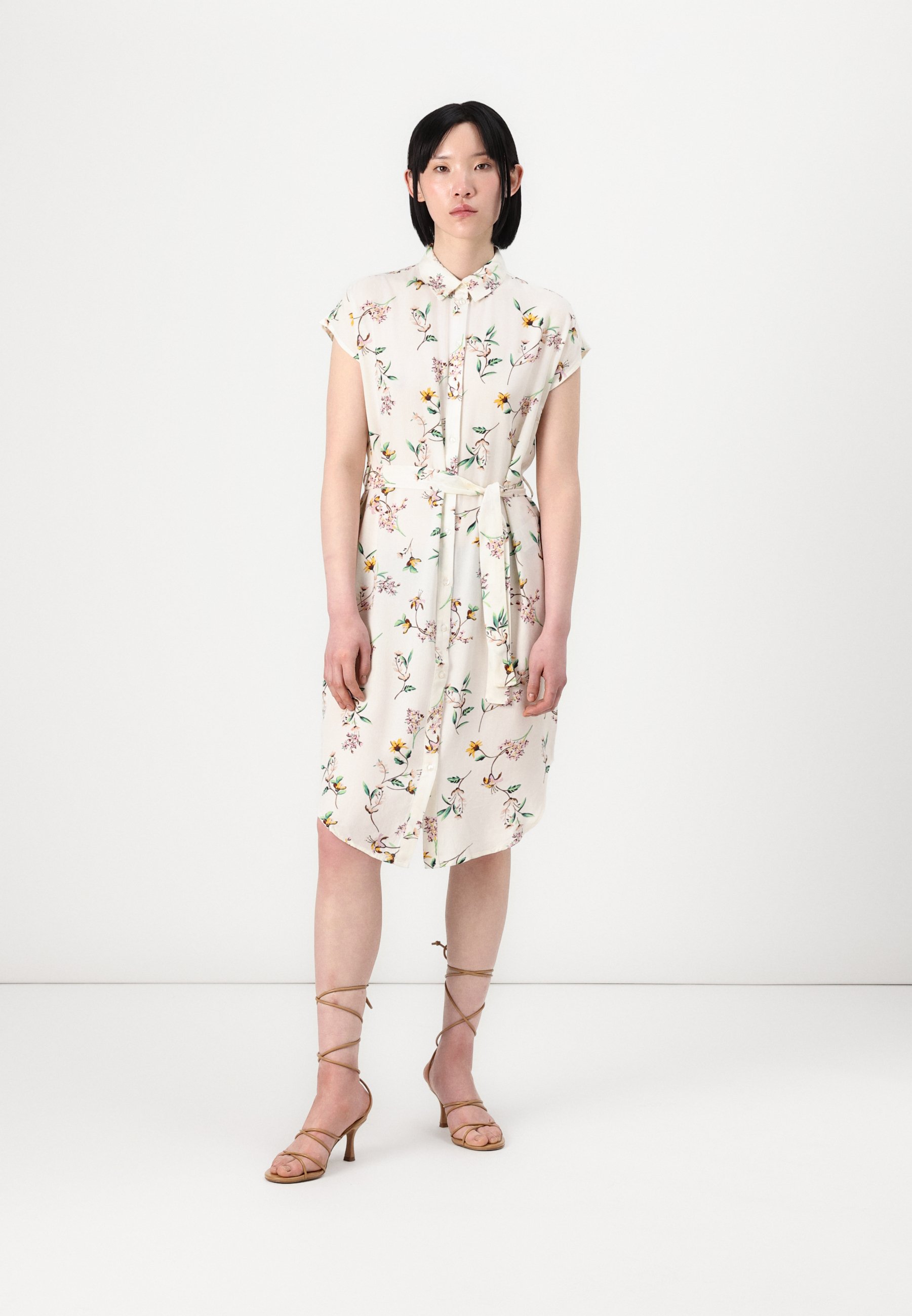 ハーリップトゥPleated Open Shirt Dress sky ハーリップトゥPleated Open Shirt Dress sky Pleated Open