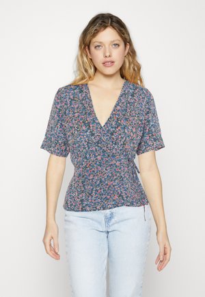 Pieces PCNYA WRAP - Μπλούζα - blue