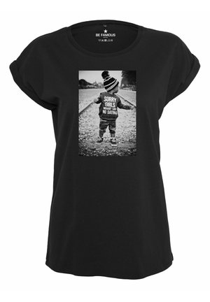 CLASSIC ROLL UP SORRYG - Print T-shirt - black