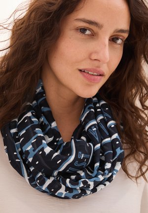 LOOP MIT FOLIEN PRINT - Snood - blau