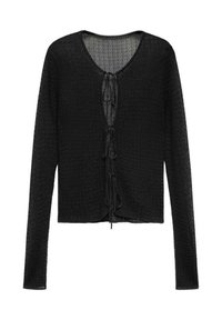WITH TIES - Vesta na kopčanje - black