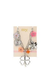 My Jewellery BOTANICAL CHARM WITH CLOVER AND FLOWERS - Collana - zilverkleurig