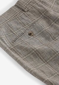 Next TAILORED REGULAR FIT LINEN CHECK - Anzughose - neutral
