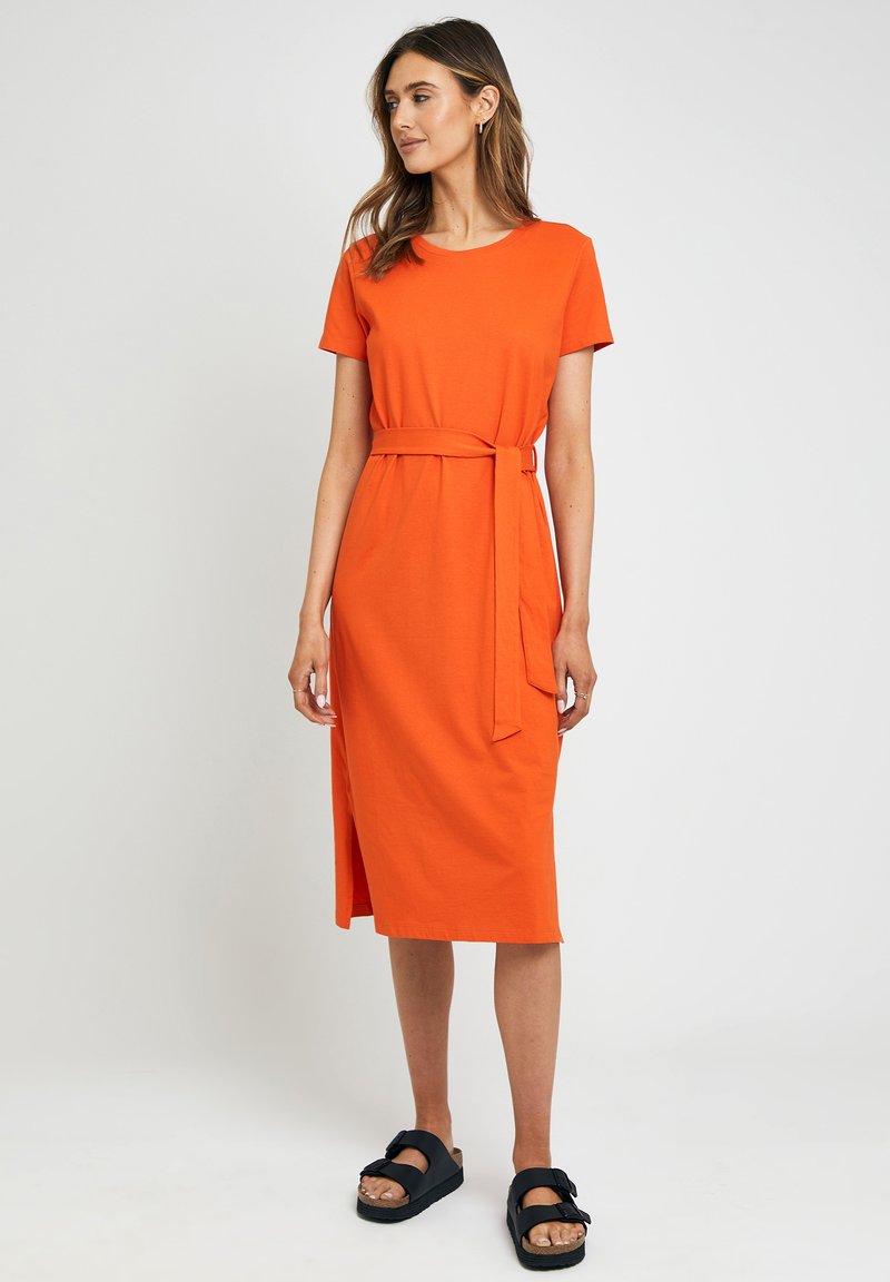 Threadbare THB GEMMA MIDI Trikotāžas kleita orange/oranžs Zalando.lv