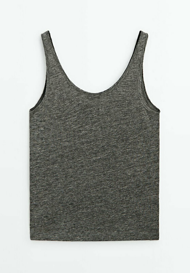 Massimo Dutti STRAPPY - Top - dark grey/dunkelgrau - Zalando.de 