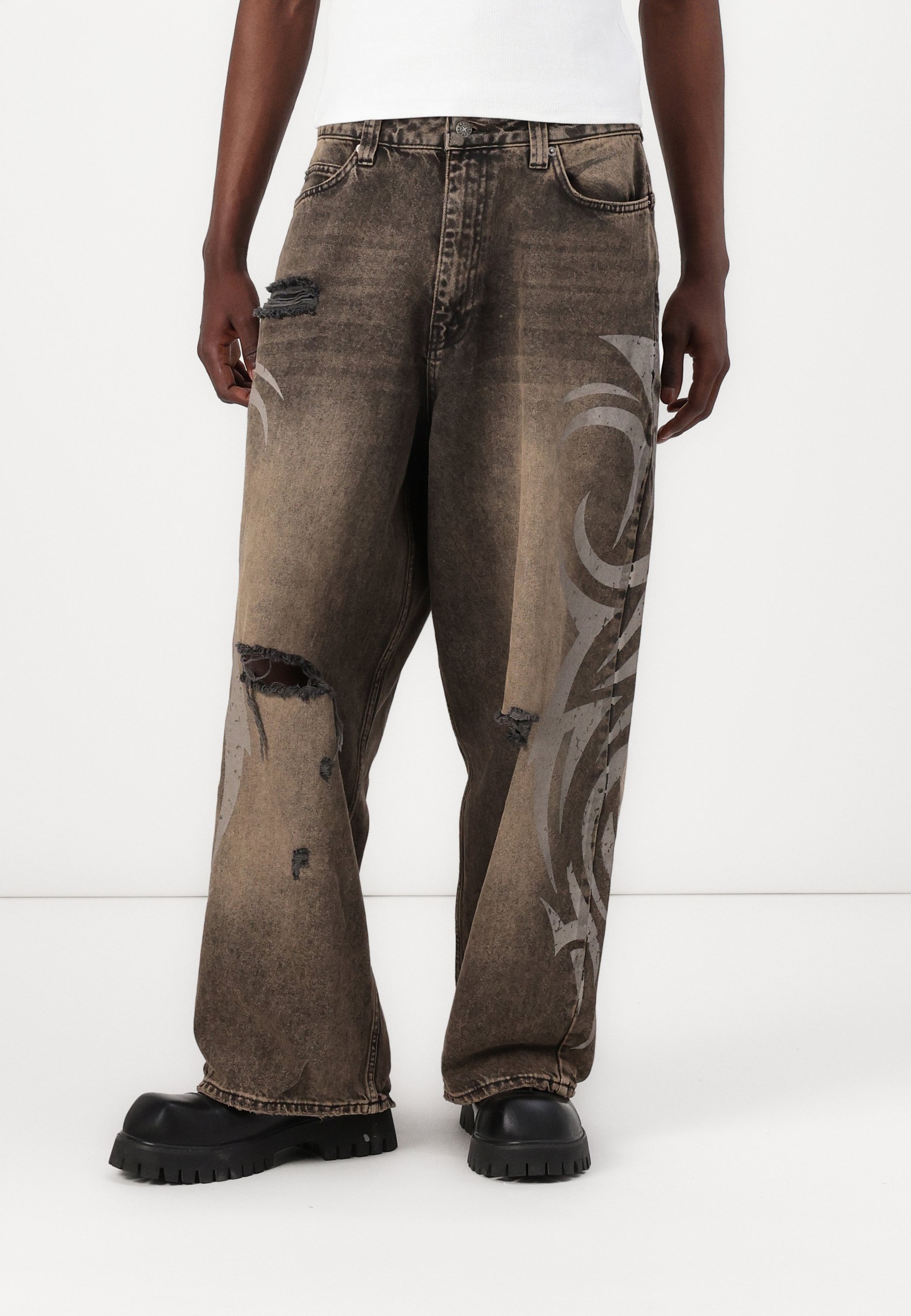 Jaded London BLADE COLOSSUS UNISEX - Baggy Jeans - brown - Zalando 