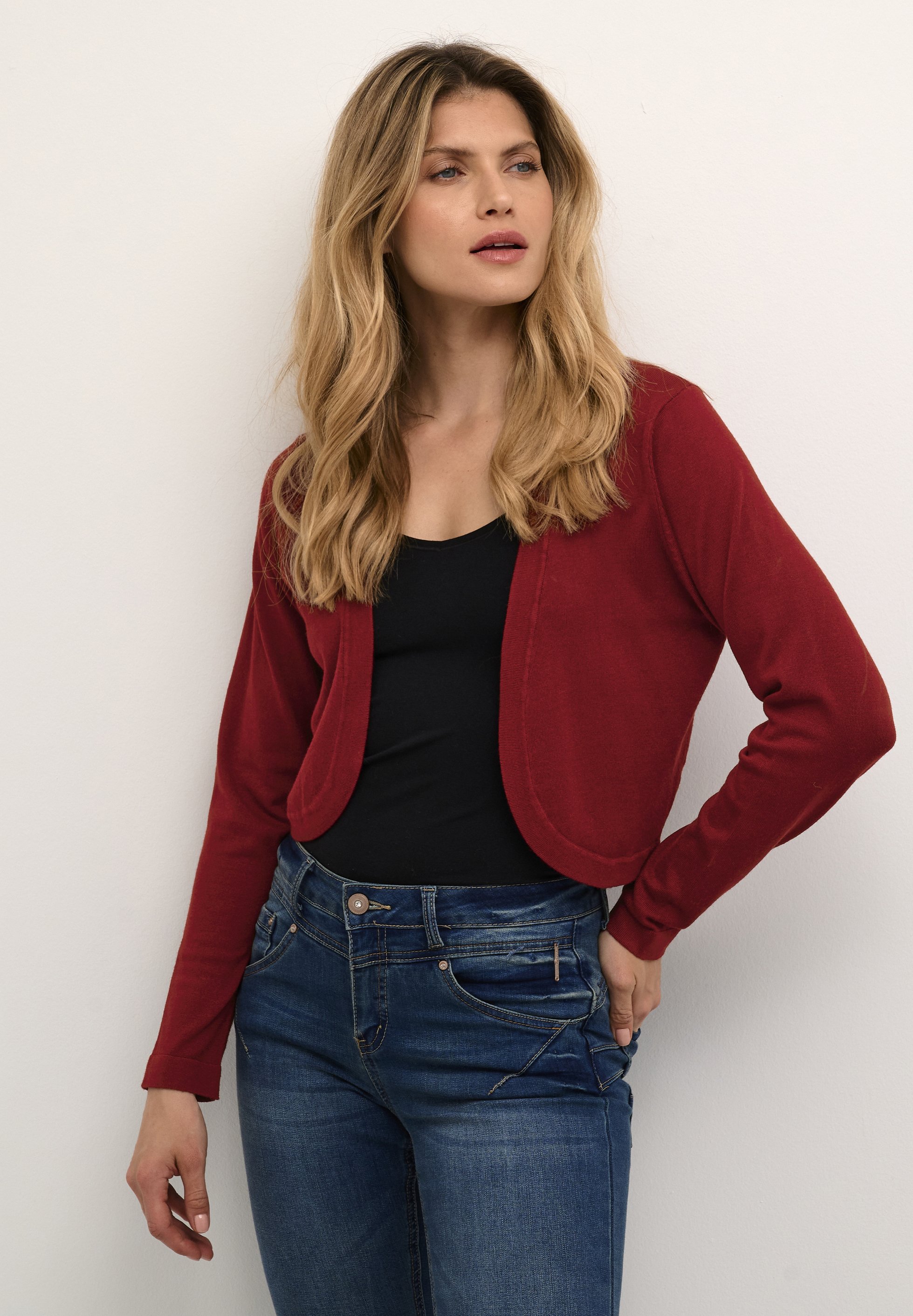 Kaffe ASTRID BOLERO - Cardigan - sun dried tomato/red - Zalando.de