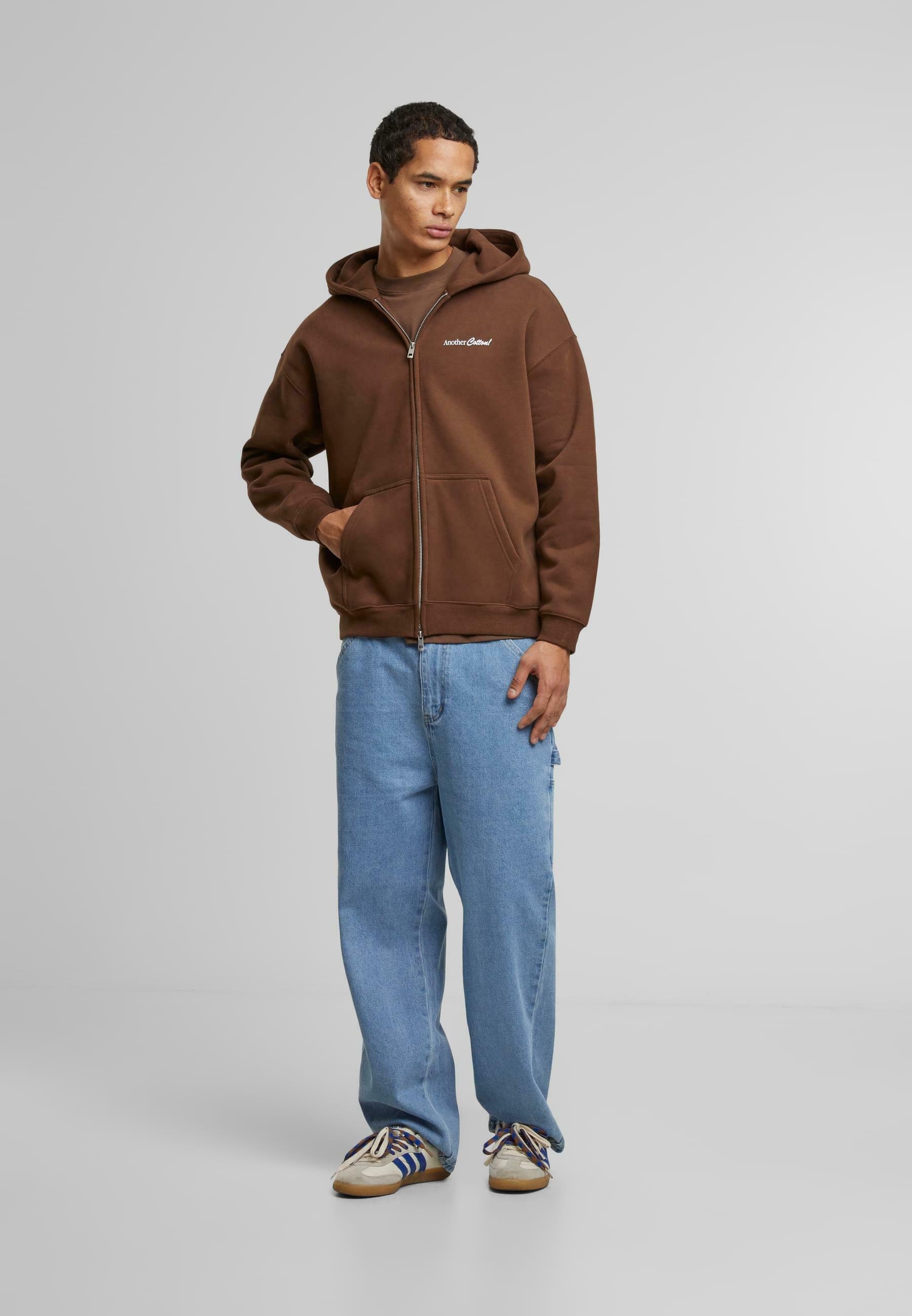 Another Cotton Lab SPRESSO MARTINI - Zip-up sweatshirt - brown Another Cotton Lab SPRESSO MARTINI - Zip-up sweatshirt - brown